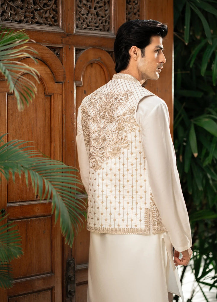 Stylish Garments Mens Waistcoat RTW Embroidered Mesuri Waistcoat Suit W-2997 Festive Collection