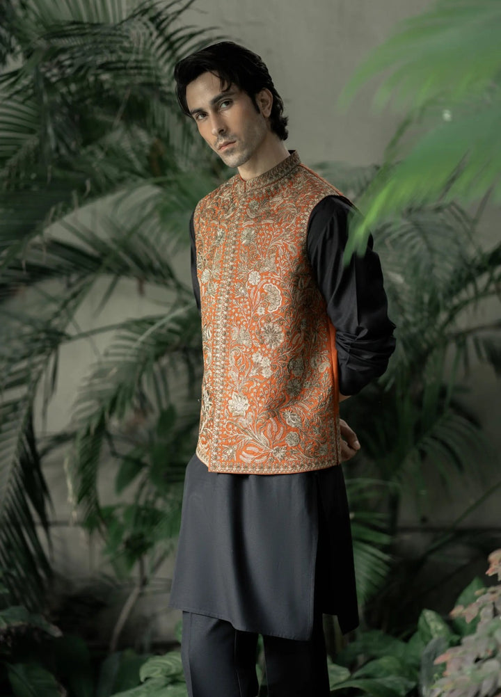 Stylish Garments Mens Waistcoat RTW Embroidered Mesuri Waistcoat Suit W-3000 Festive Collection