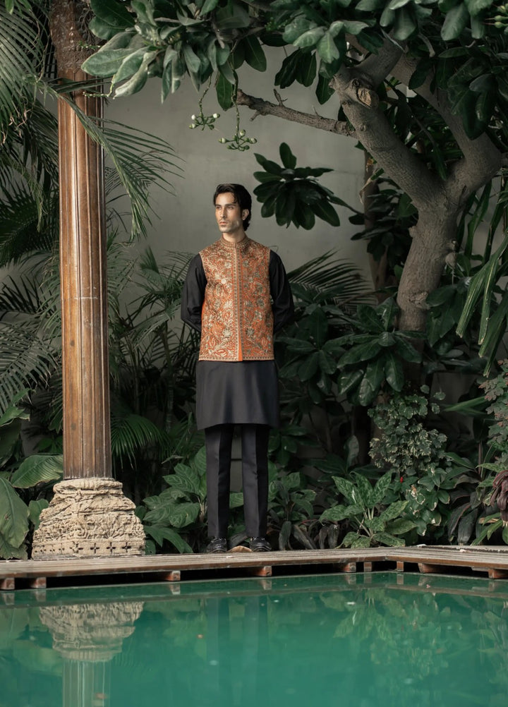 Stylish Garments Mens Waistcoat RTW Embroidered Mesuri Waistcoat Suit W-3000 Festive Collection