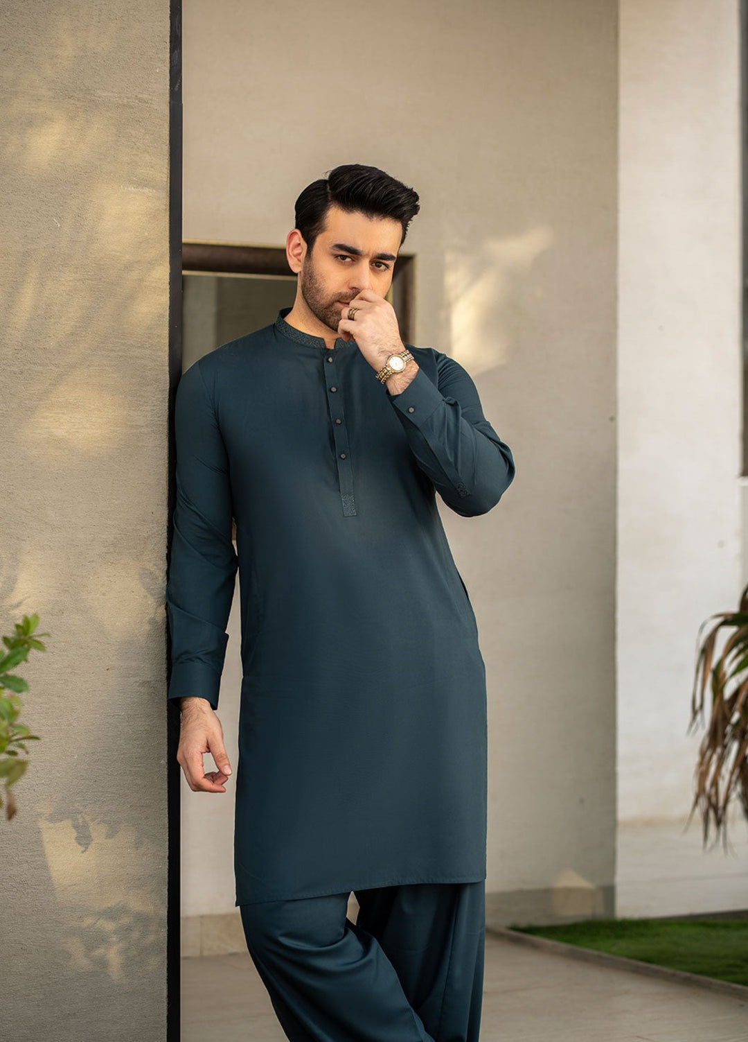 Stylish Garments RTW Embroidered Wash N Wear Kurta Shalwar Suit C-10201 Casual Collection