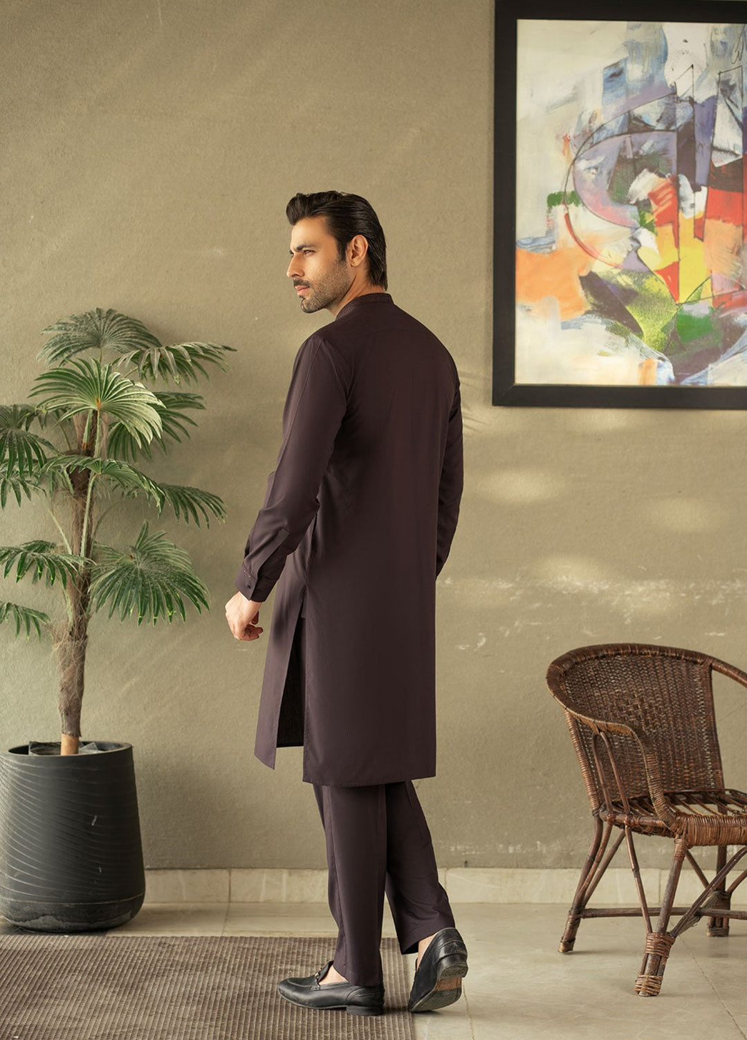 Stylish Garments Mens RTW Embroidered Wash N Wear Kurta Pajama Suit C-10204 Festive Collection
