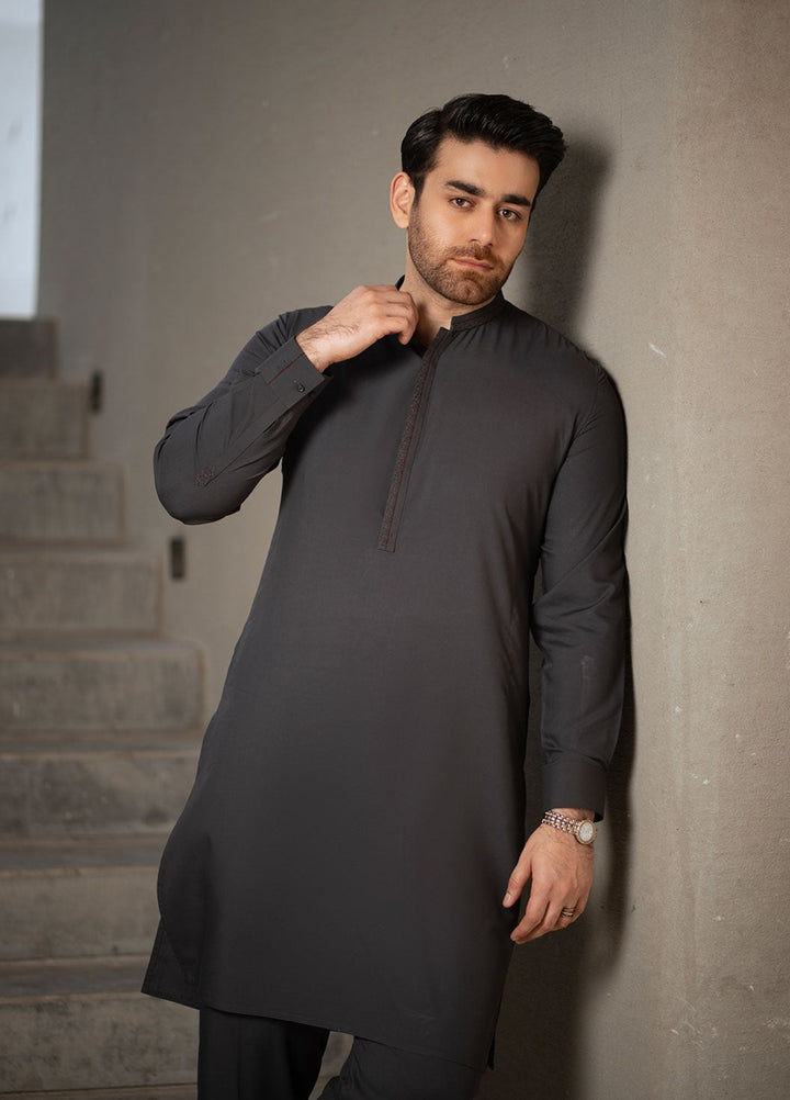 Stylish Garments Mens RTW Embroidered Wash N Wear Kurta Pajama Suit C-10220 Festive Collection