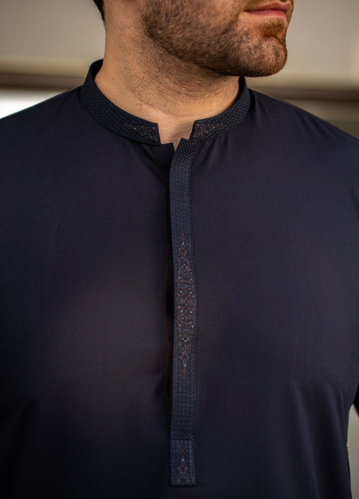 Stylish Garments Mens RTW Embroidered Wash N Wear Kurta Pajama Suit C-10202 Festive Collection