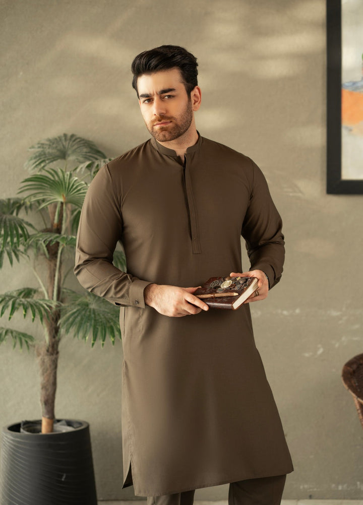 Stylish Garments Mens RTW Embroidered Wash N Wear Kurta Pajama Suit C-10203 Festive Collection