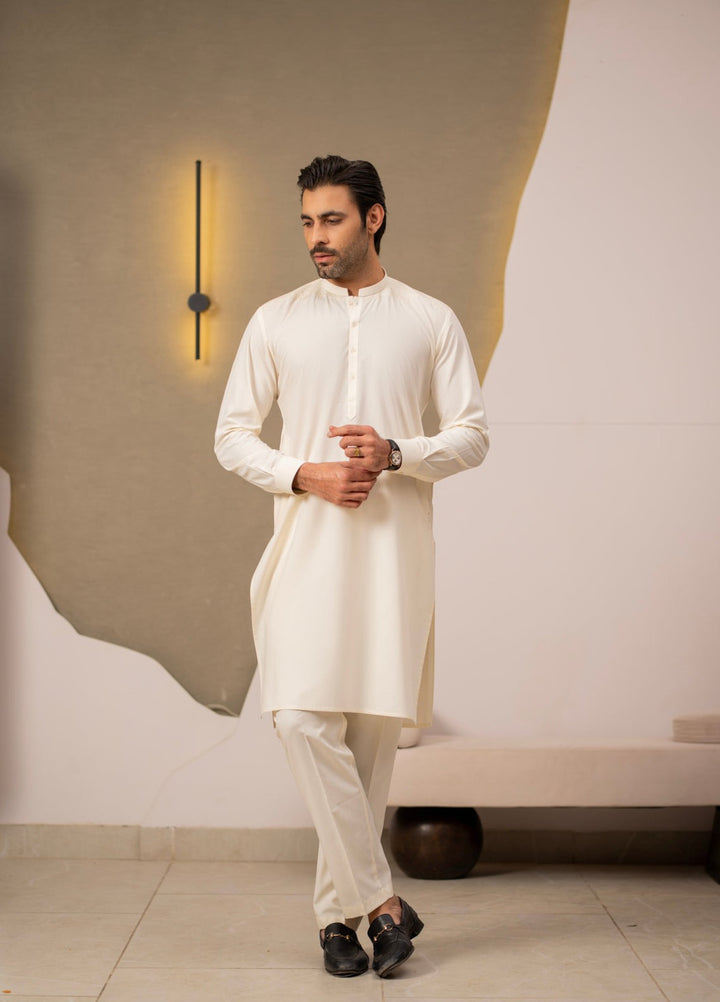 Stylish Garments Mens RTW Embroidered Wash N Wear Kurta Pajama Suit C-010219 Festive Collection