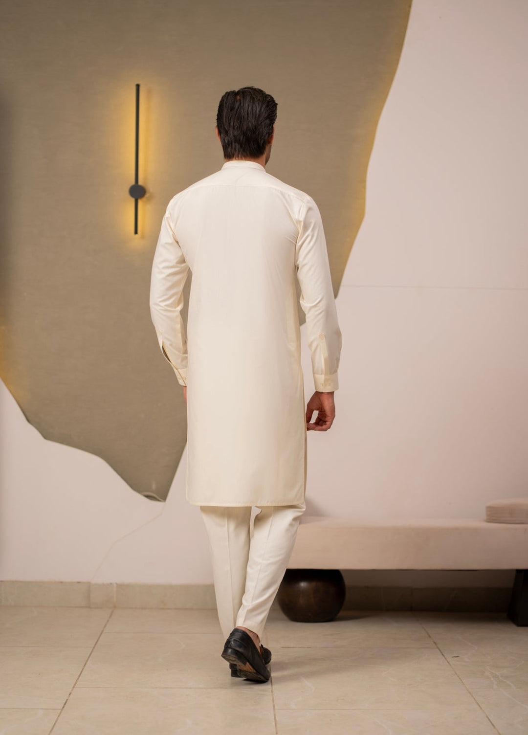 Stylish Garments Mens RTW Embroidered Wash N Wear Kurta Pajama Suit C-010219 Festive Collection