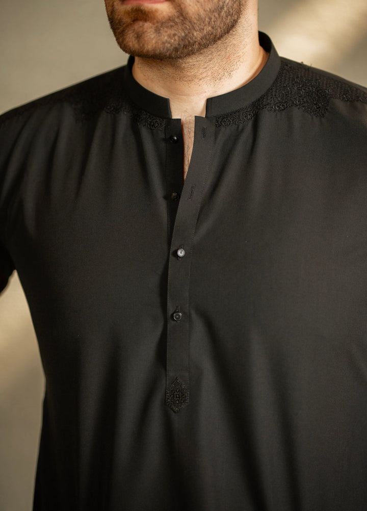 Stylish Garments Mens RTW Embroidered Wash N Wear Kurta Pajama Suit C-10215 Festive Collection