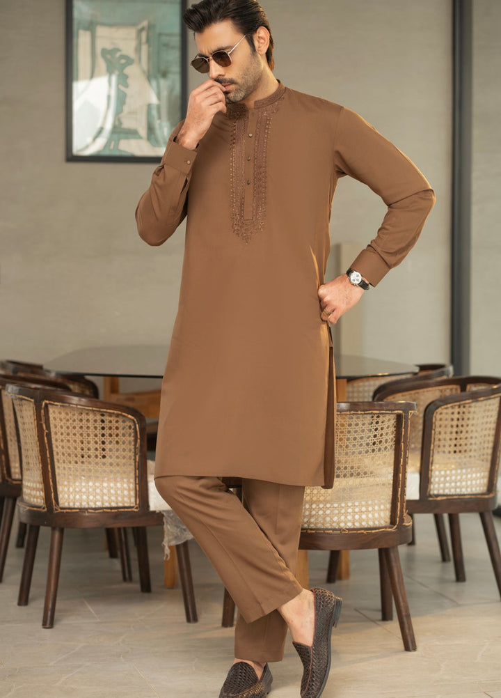 Stylish Garments Mens RTW Embroidered Cotton Kurta Pajama Suit C-10207 Festive Collection