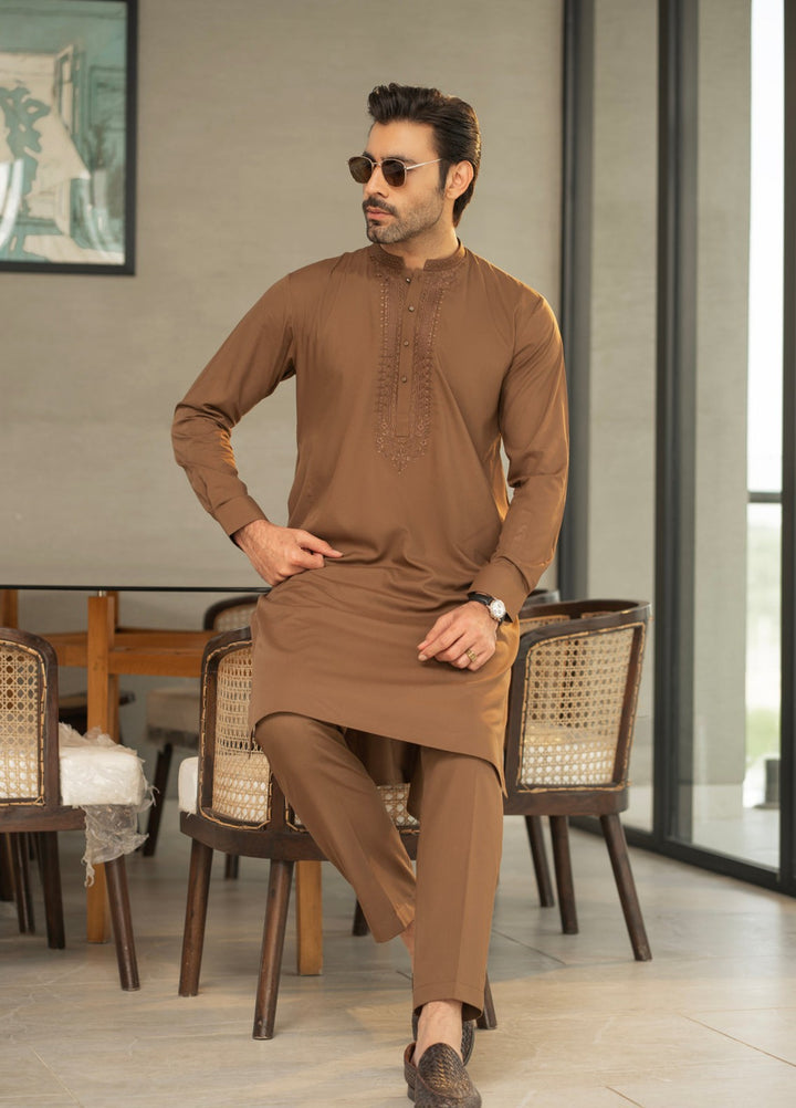 Stylish Garments Mens RTW Embroidered Cotton Kurta Pajama Suit C-10207 Festive Collection