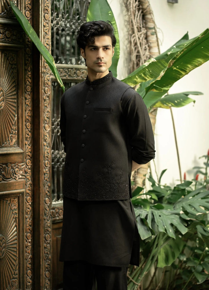 Stylish Garments Mens Waistcoat RTW Embroidered Mesuri Waistcoat Suit W-2963 Festive Collection