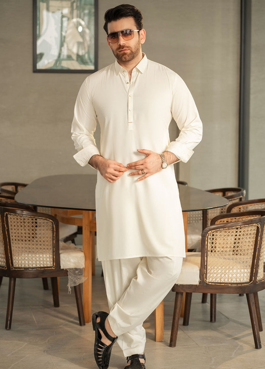 Stylish Garments RTW Embroidered Wash N Wear Kurta Shalwar Suit C-10206 Casual Collection