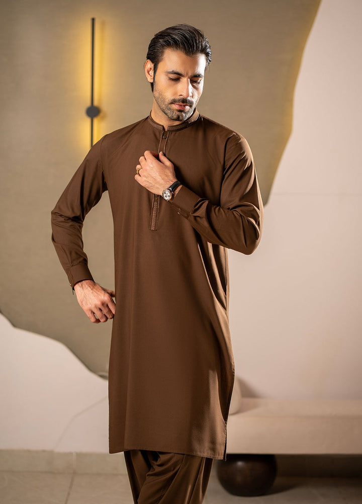 Stylish Garments RTW Embroidered Wash N Wear Kurta Shalwar Suit C-10217 Casual Collection
