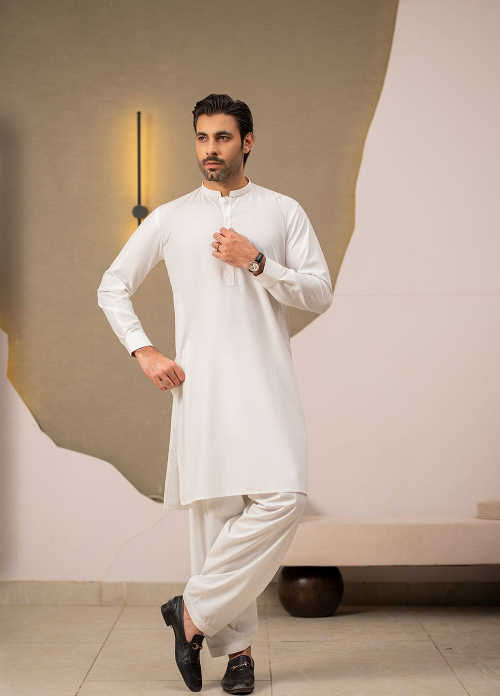 Stylish Garments RTW Embroidered Wash N wear Kurta Shalwar Suit C-10218 Casual Collection