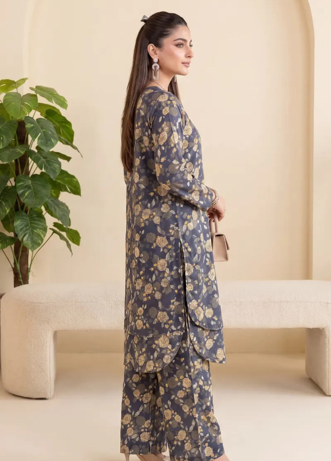 Salitex Unstitched Printed Lawn 2 Piece Suit SUNS82AG2035 Summer Collection