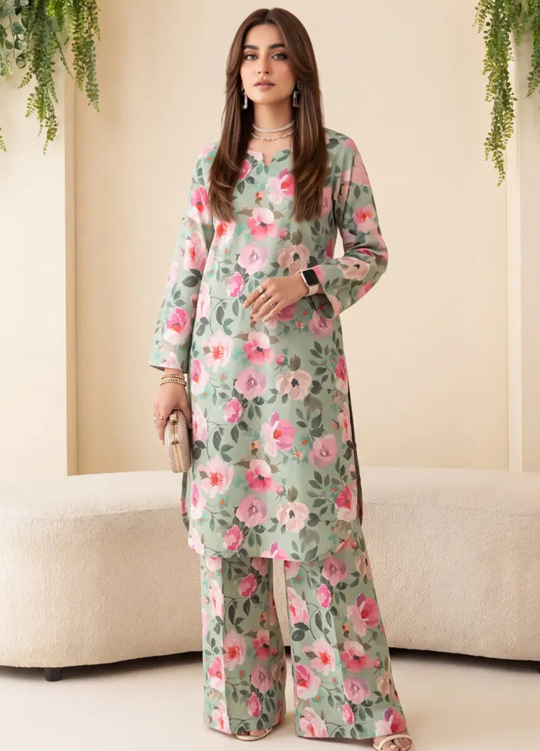Salitex Unstitched Printed Lawn 2 Piece Suit SUNS82AG2030 Summer Collection