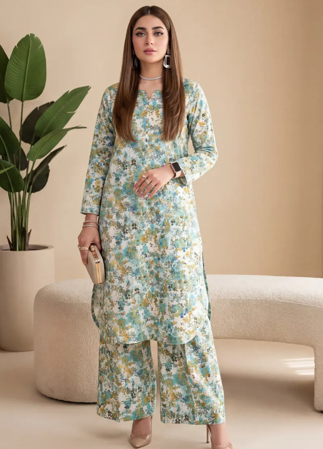 Salitex Unstitched Printed Lawn 2 Piece Suit SUNS82AG2029 Summer Collection
