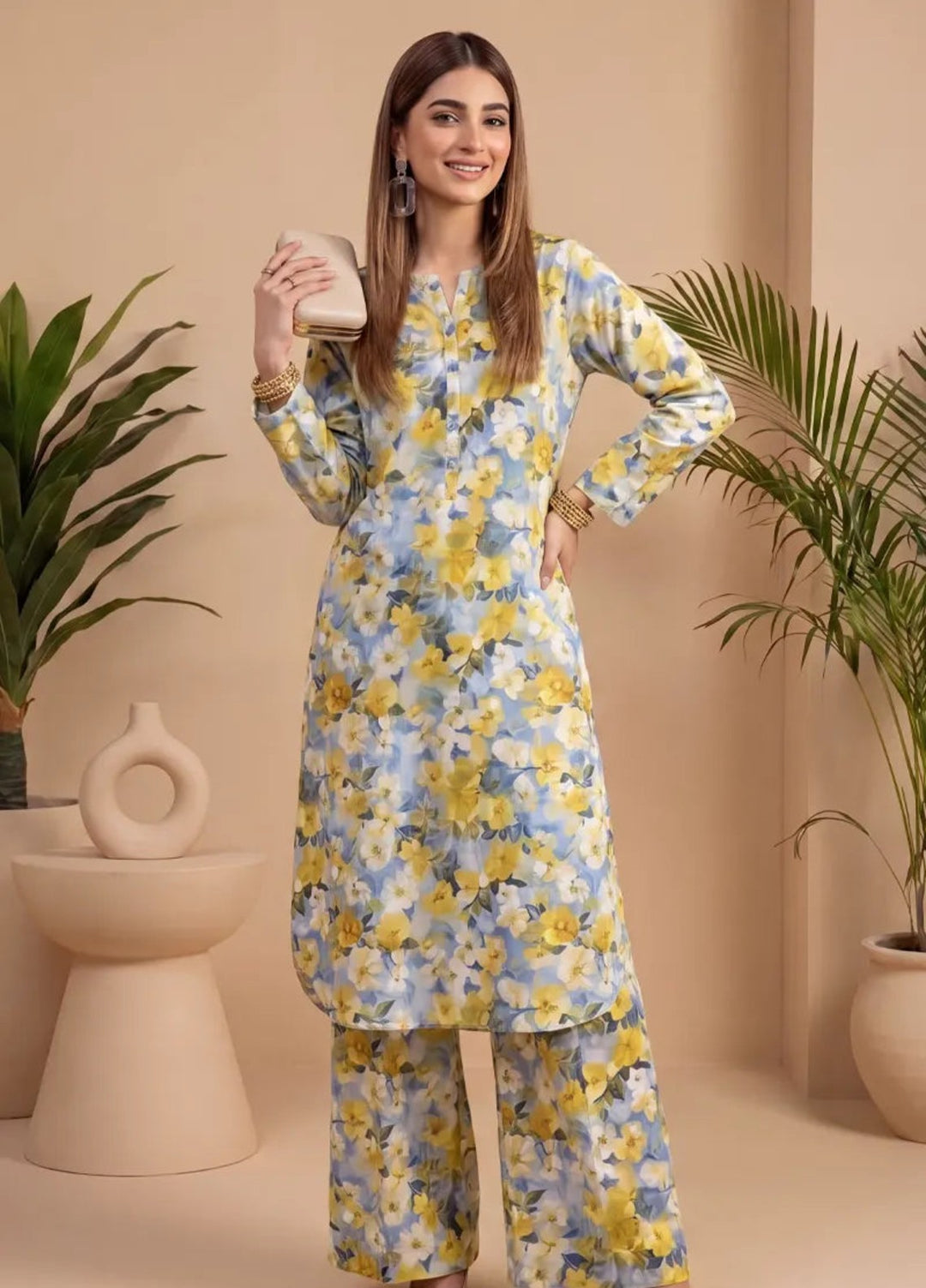 Salitex Unstitched Printed Lawn 2 Piece Suit SUNS82AG2042 Summer Collection