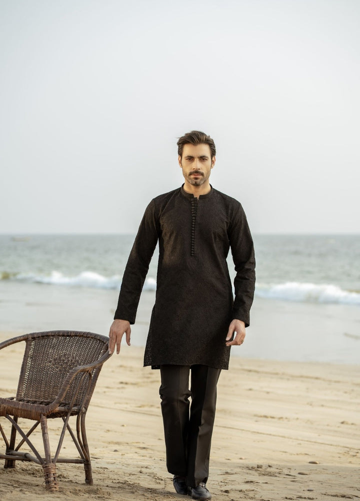Stylish Garments Mens RTW Embroidered Wash N wear Kurta Pajama Suit FD-5065 Festive Collection