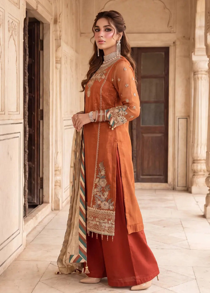Salitex Unstitched Embroidered Organza 3 Piece Suit SUNS8JI511 Festive Collection