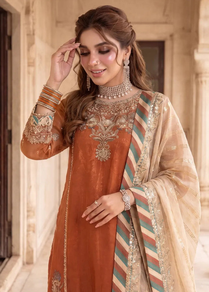 Salitex Unstitched Embroidered Organza 3 Piece Suit SUNS8JI511 Festive Collection