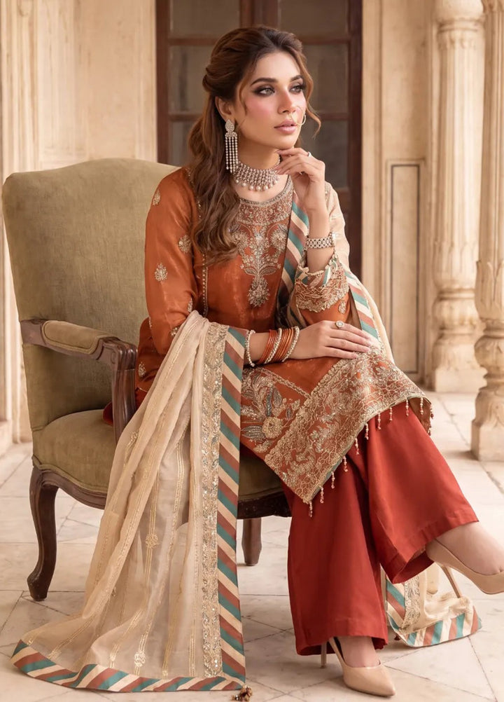 Salitex Unstitched Embroidered Organza 3 Piece Suit SUNS8JI511 Festive Collection