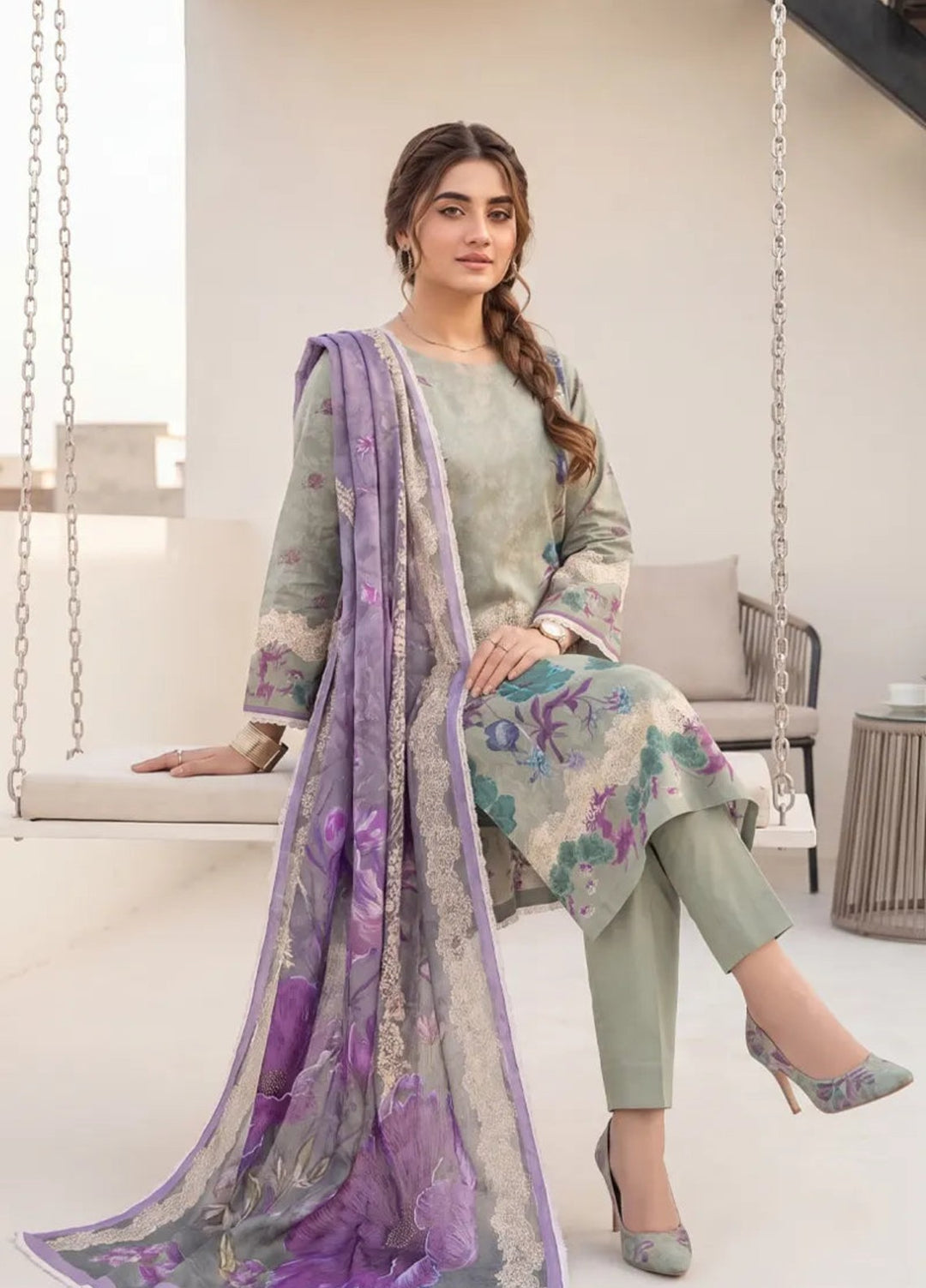 Salitex Unstitched Printed Lawn 3 Piece Suit SUNS8IN1153 Casual Collection