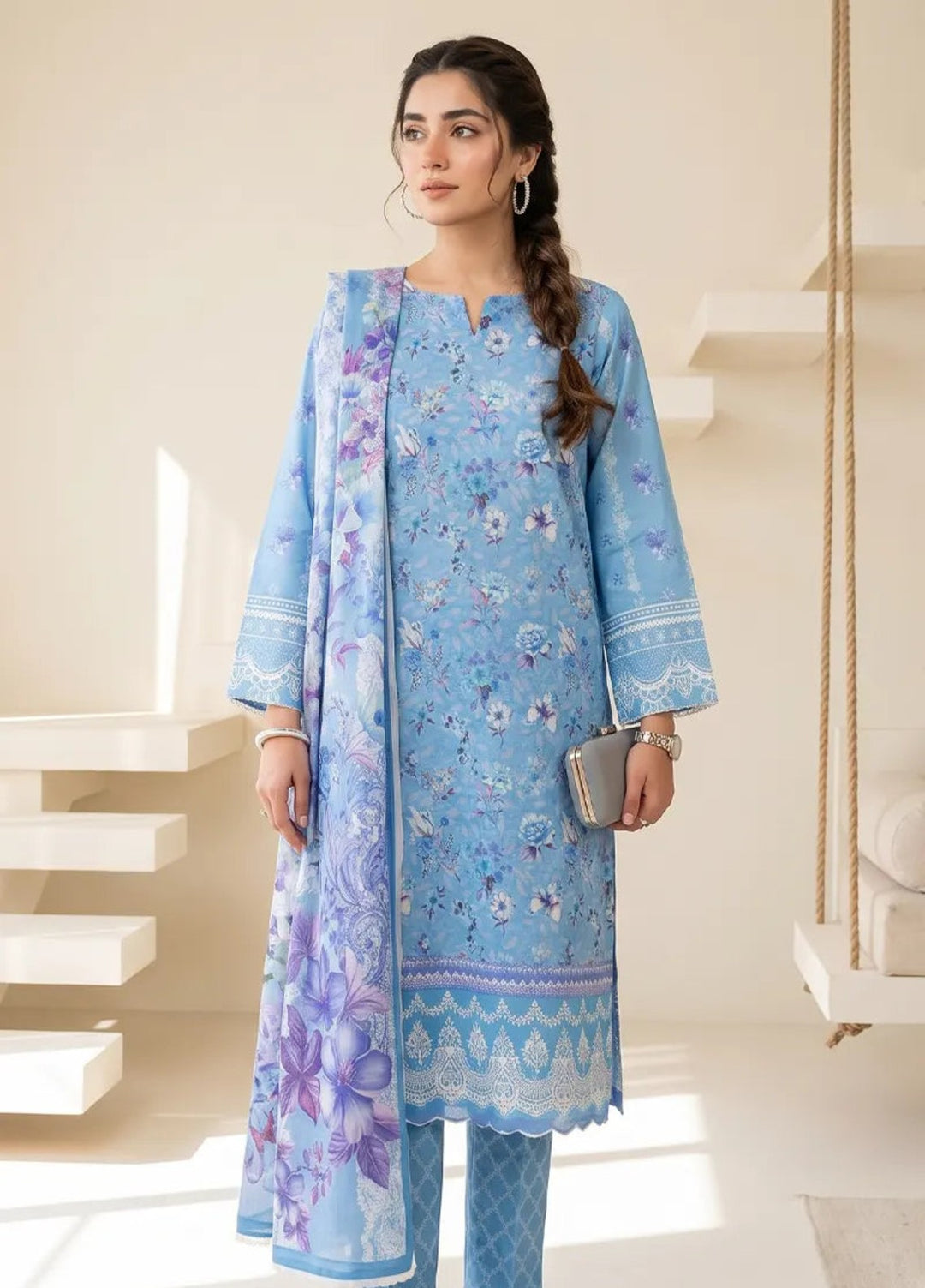 Salitex Unstitched Printed Lawn 3 Piece Suit SUNS8IN1149 Casual Collection