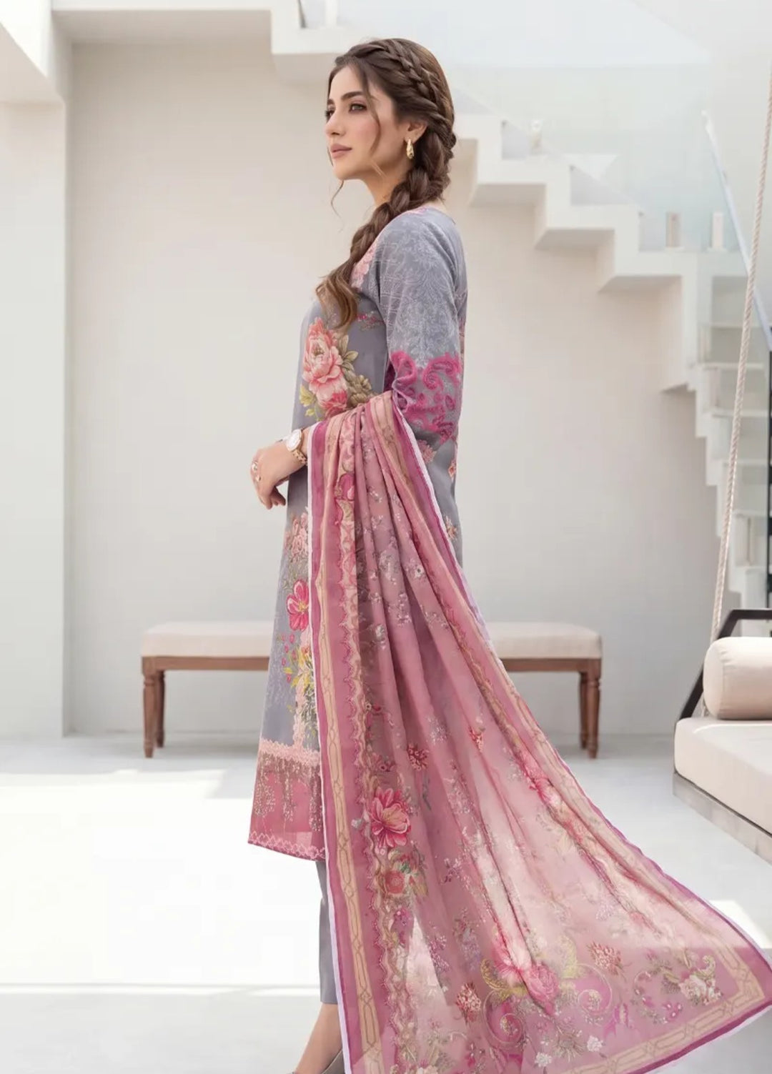 Salitex Unstitched Printed Lawn 3 Piece Suit SUNS8IN1148 Casual Collection