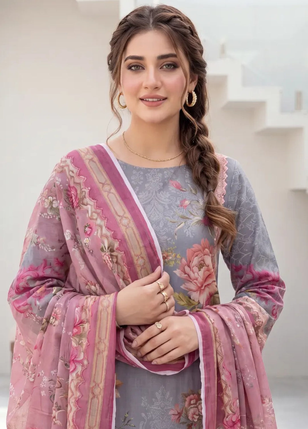 Salitex Unstitched Printed Lawn 3 Piece Suit SUNS8IN1148 Casual Collection