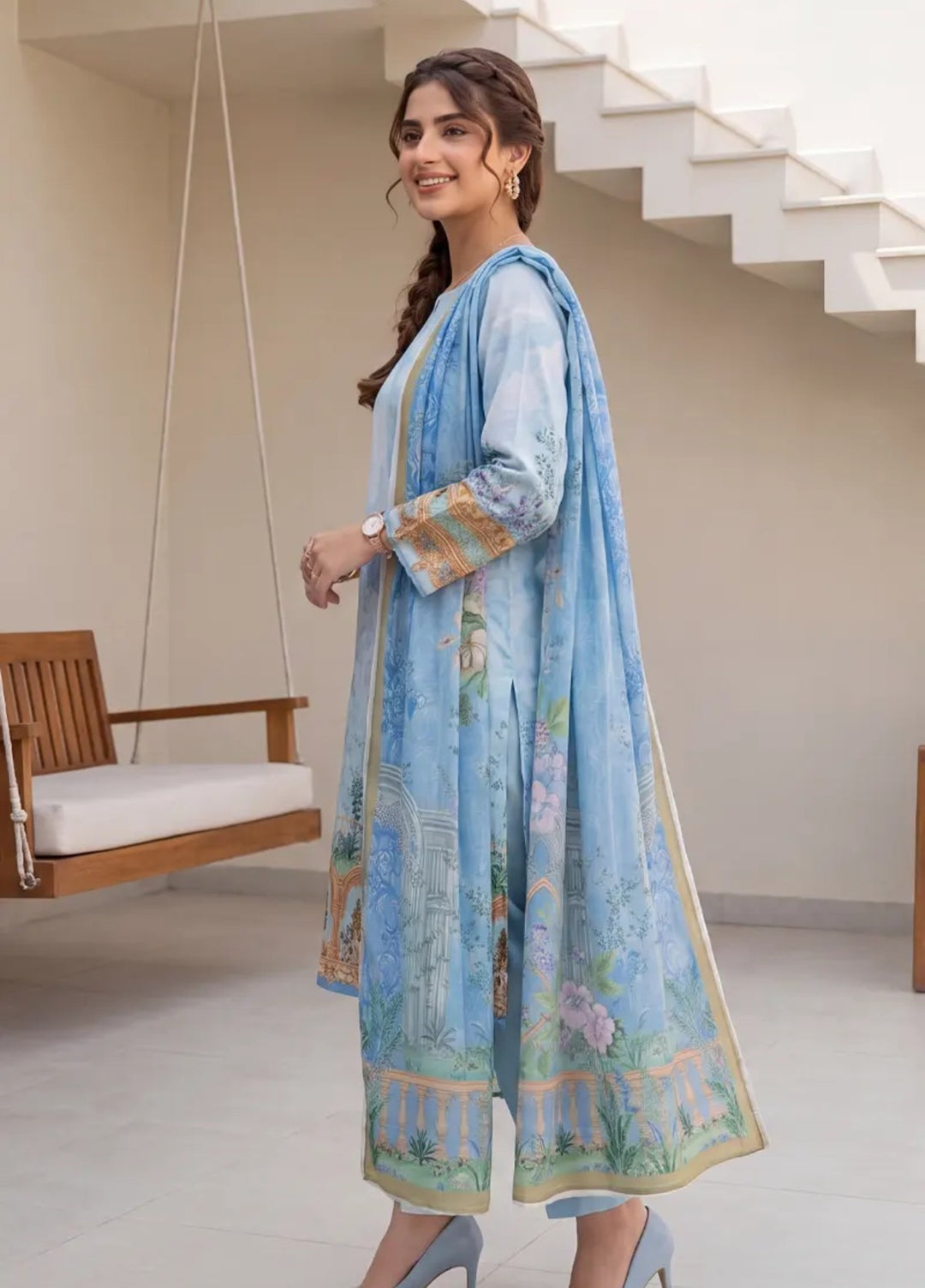 Salitex Unstitched Printed Lawn 3 Piece Suit SUNS8IN1147 Casual Collection