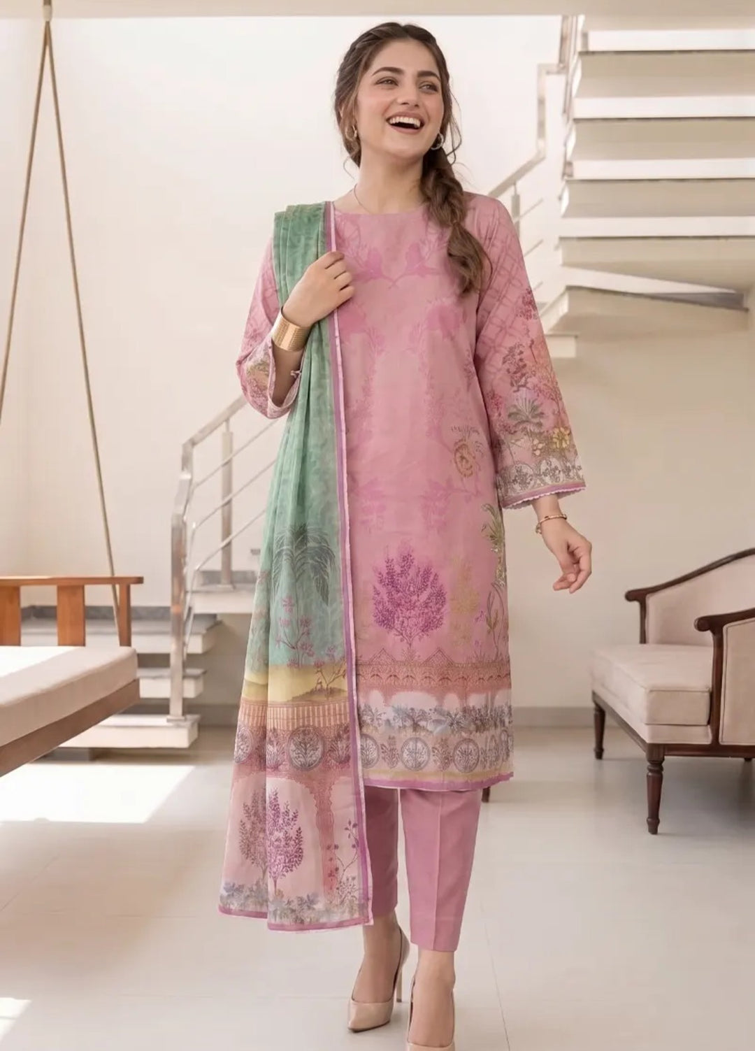 Salitex Unstitched Printed Lawn 3 Piece Suit SUNS8IN1146 Casual Collection