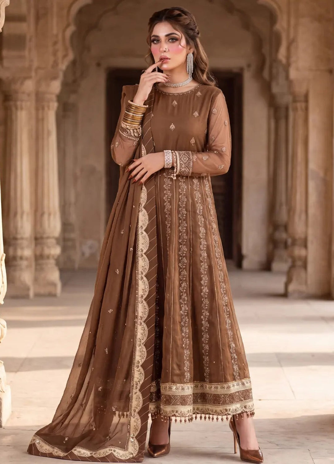 3PC Unstitched Festive Embroidered Suit (SUNS8JI518)