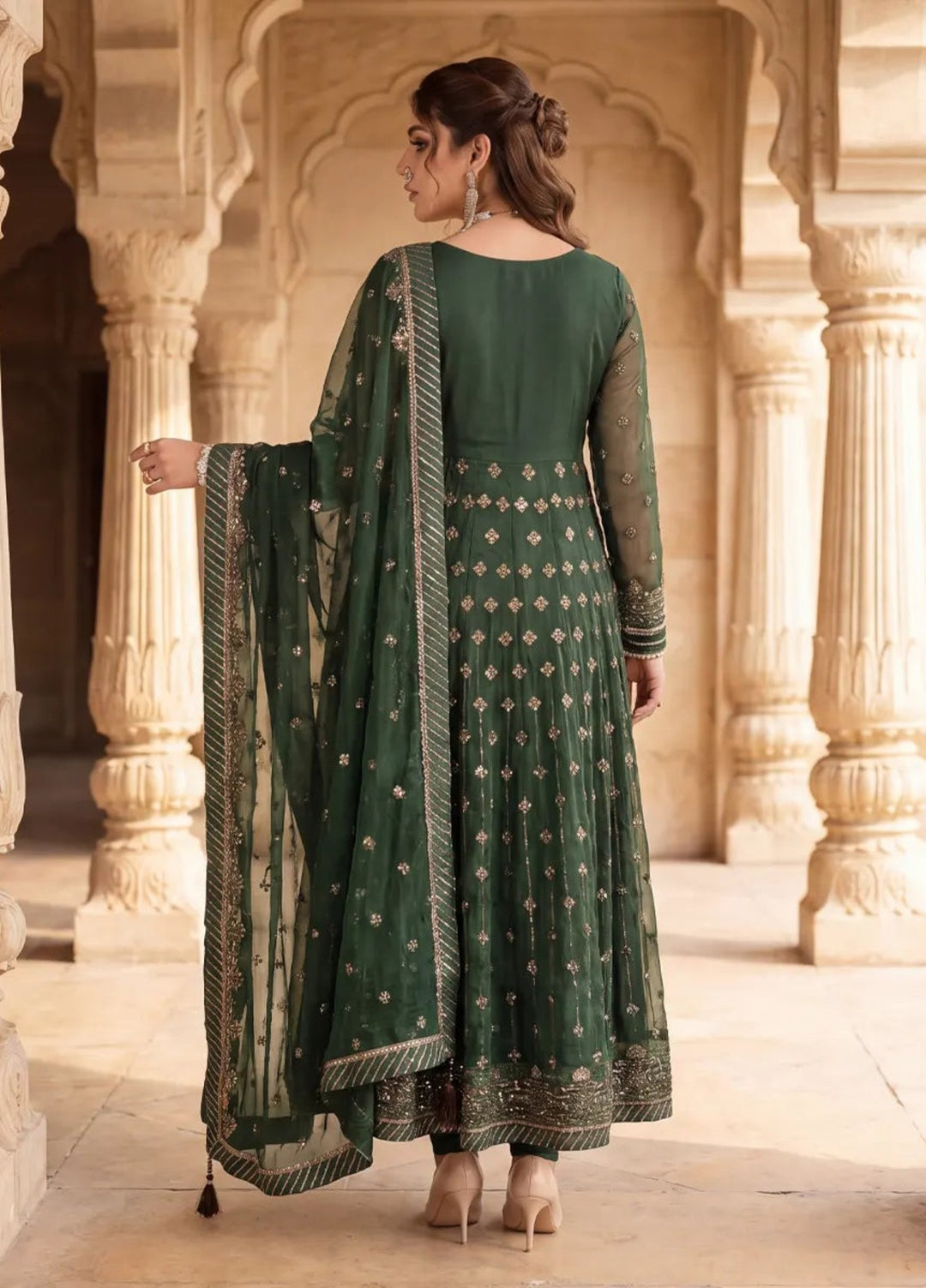 Salitex Unstitched Embroidered Net 3 Piece Suit SUNS8JI522 Festive Collection