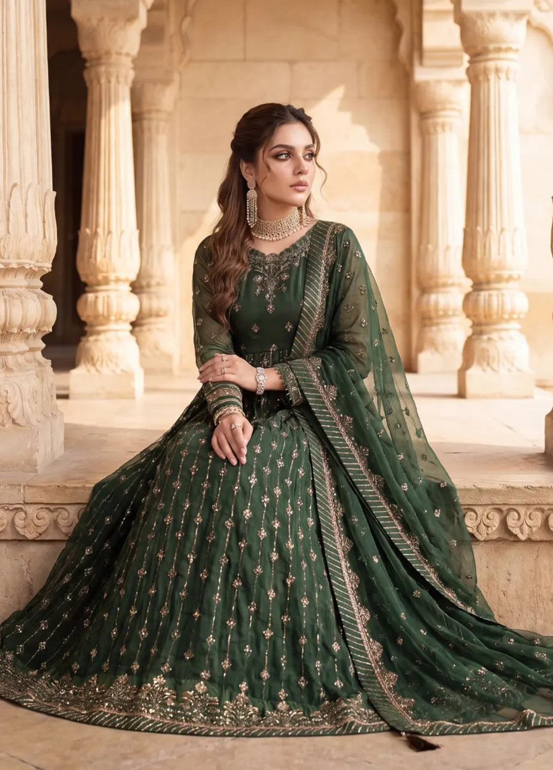Salitex Unstitched Embroidered Net 3 Piece Suit SUNS8JI522 Festive Collection
