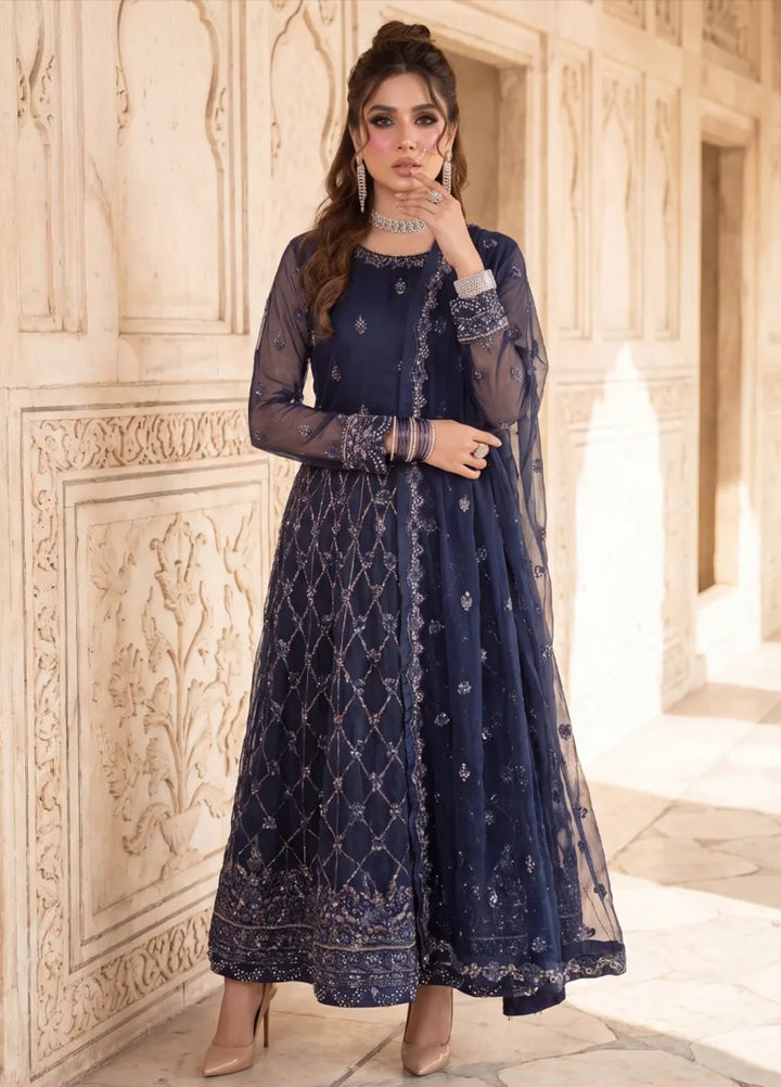 Salitex Unstitched Embroidered Net 3 Piece Suit SUNS8JI521 Festive Collection