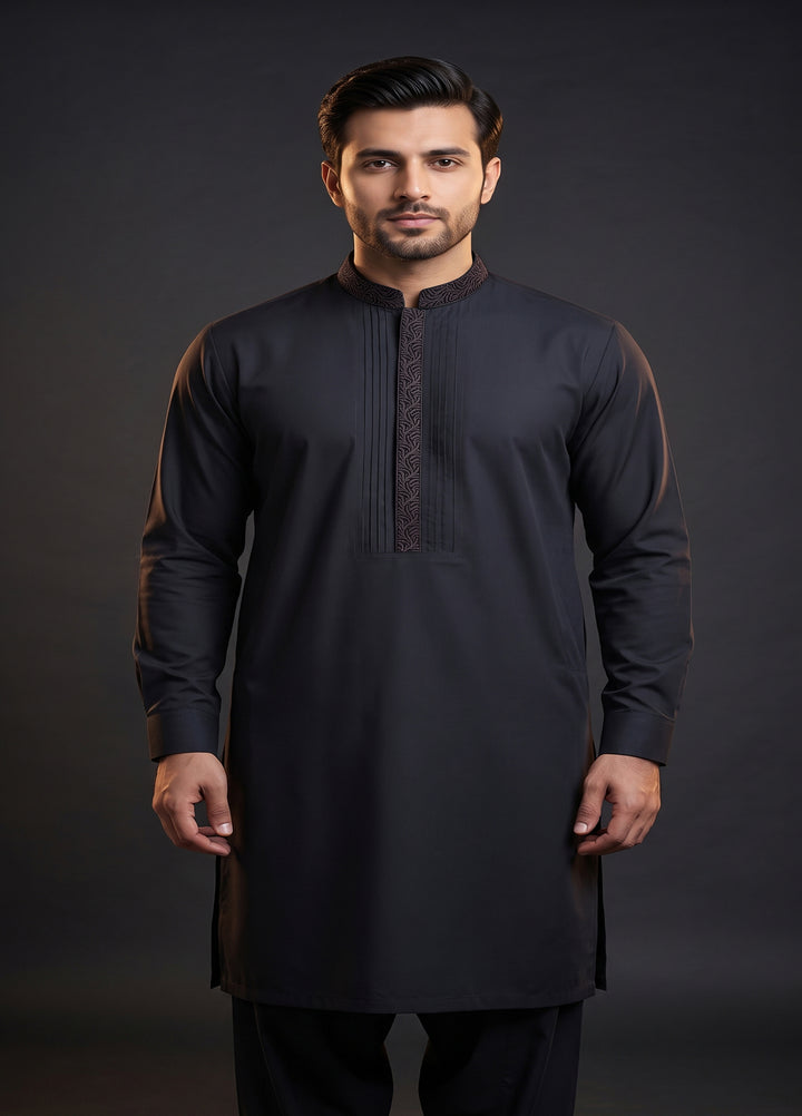 Kari Gari by Fabrich Mens Unstitched Embroidered Wash N Wear 2 Piece Suit FAB-9847 Casual Collection