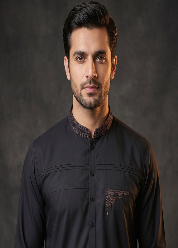 Kari Gari by Fabrich Mens Unstitched Embroidered Wash N Wear 2 Piece Suit FAB-9948 Casual Collection