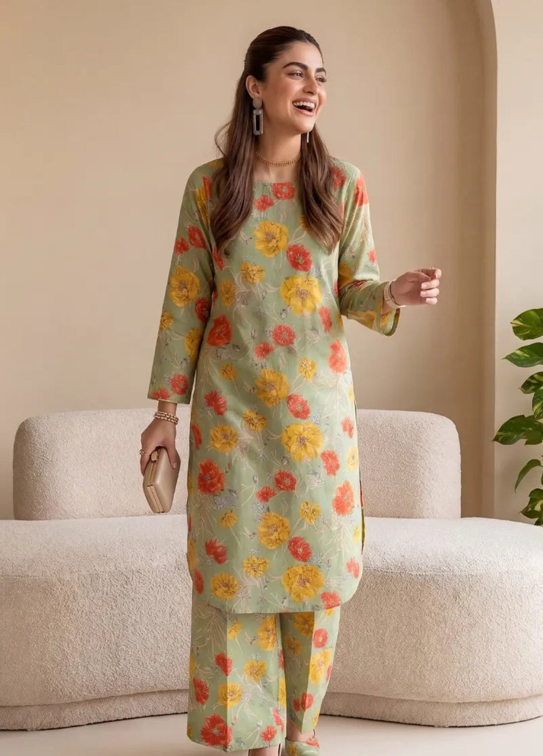Salitex Unstitched Printed Lawn 2 Piece Suit SUNS82AG2053 Casual Collection