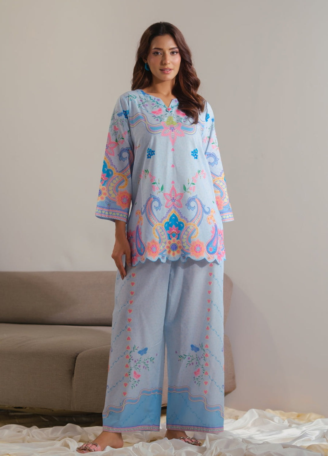 Sprinkles Women RTW Printed Cotton 2 Piece Suit Celestial Garden Summer Collection