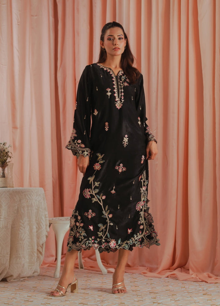 Sprinkles Women RTW Embroidered Suede 1 Piece Suit Gothic Rose Summer Collection