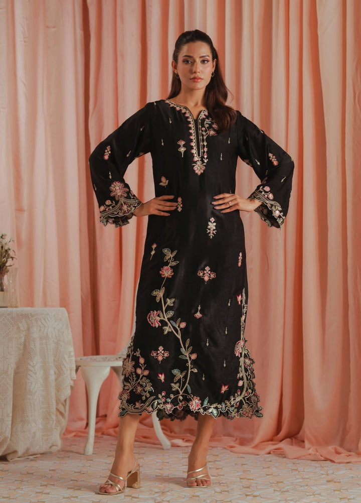 Sprinkles Women RTW Embroidered Suede 1 Piece Suit Gothic Rose Summer Collection