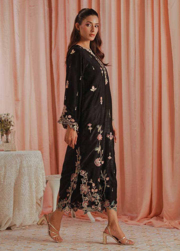 Sprinkles Women RTW Embroidered Suede 1 Piece Suit Gothic Rose Summer Collection