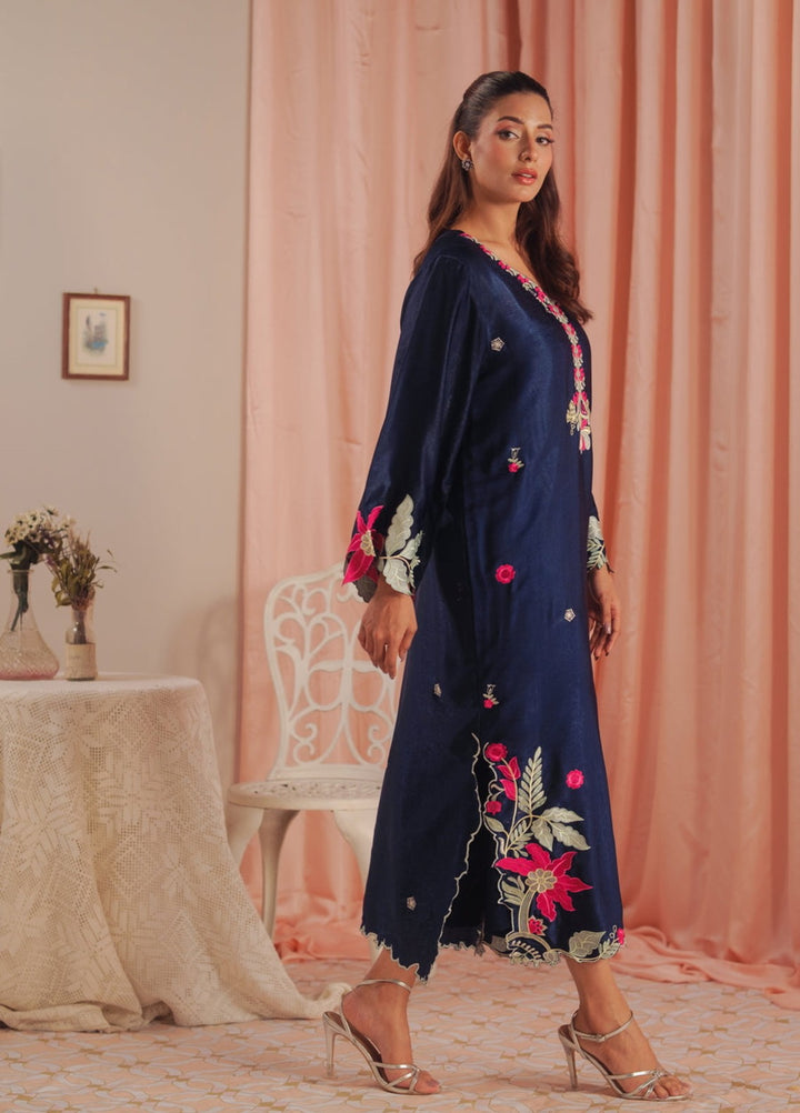 Sprinkles Women RTW Embroidered Suede 1 Piece Suit Deep Petal Summer Collection