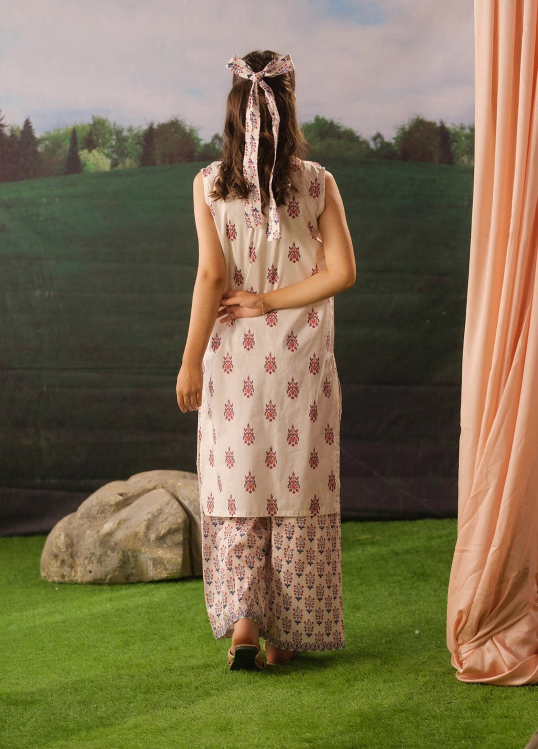Sprinkles Girls RTW Printed Cotton 2 Piece Suit Pearl Flora Summer Collection