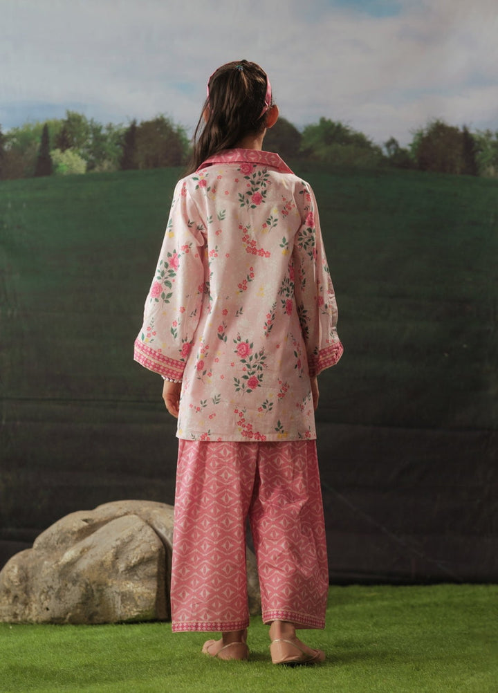 Sprinkles Girls RTW Printed Cotton 2 Piece Suit Pink Meadow Summer Collection
