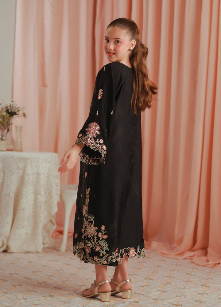 Sprinkles Girls RTW Embroidered Suede 1 Piece Suit Gothic Rose Kaftan Summer Collection