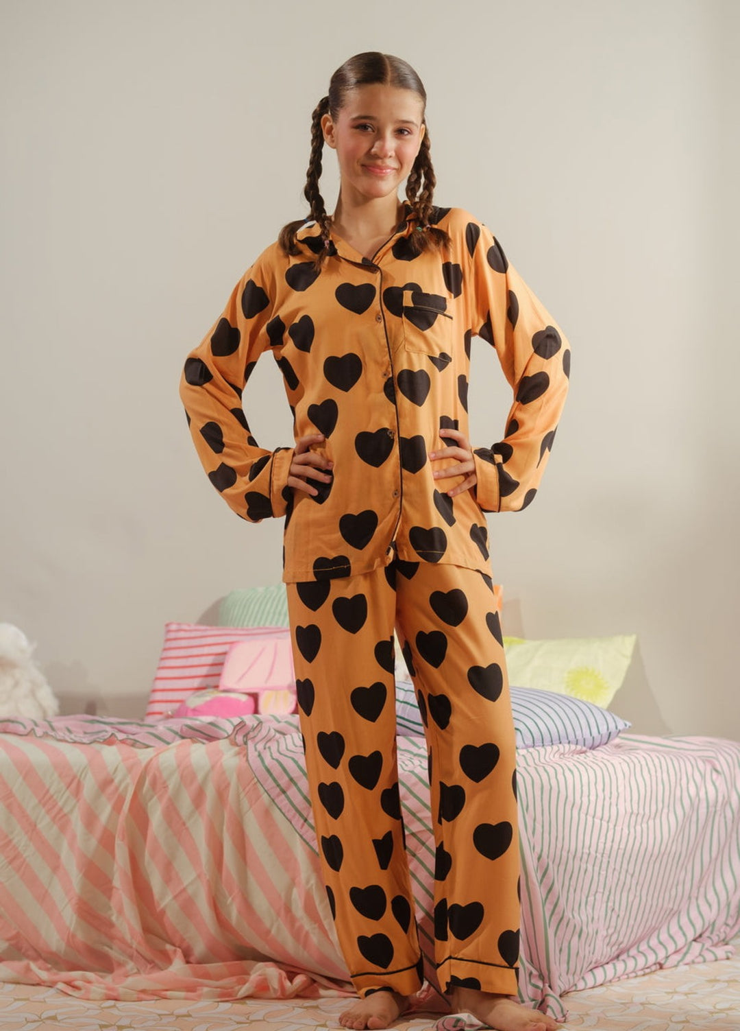 Sprinkles Girls RTW Printed Viscose 2 Piece Suit Citrus Heart Summer Collection