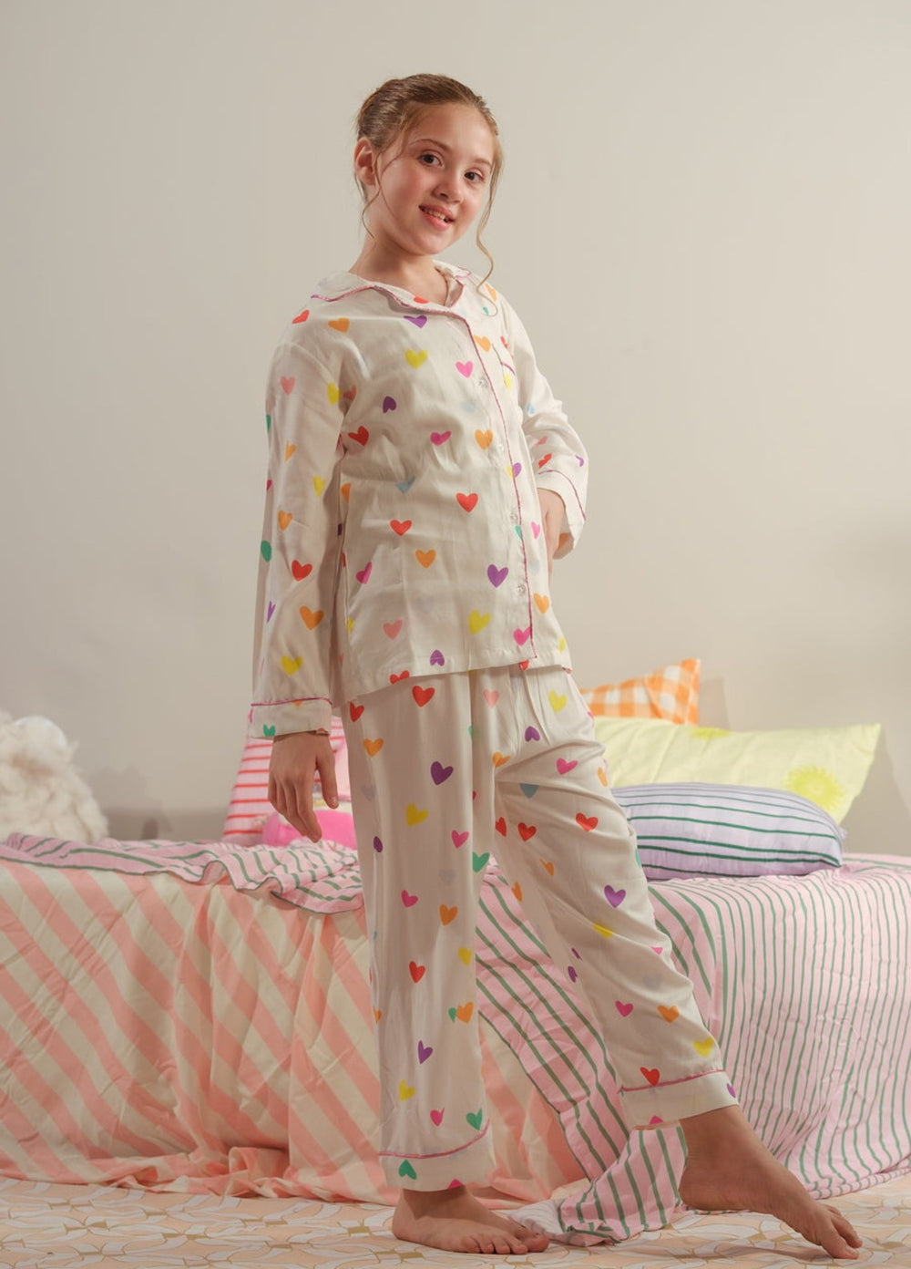 Sprinkles Girls RTW Printed Viscose 2 Piece Suit Candy Heart Summer Collection