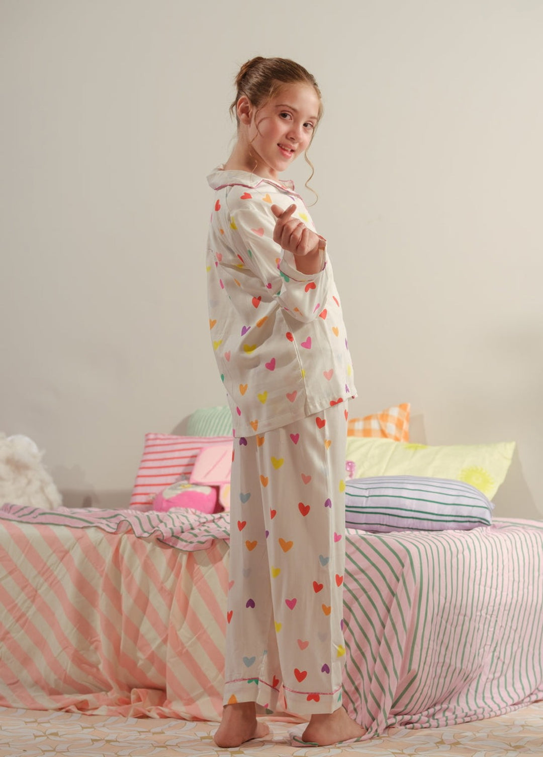 Sprinkles Girls RTW Printed Viscose 2 Piece Suit Candy Heart Summer Collection
