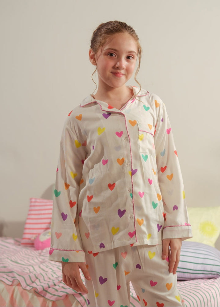 Sprinkles Girls RTW Printed Viscose 2 Piece Suit Candy Heart Summer Collection